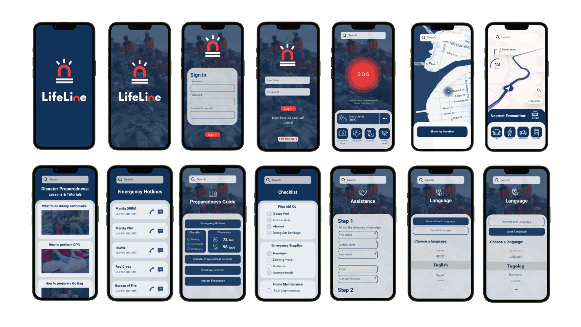 LifeLine UI design
